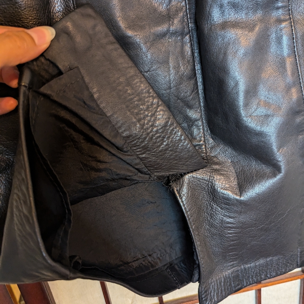 Danier vintage leather pencil skirt black waist 26" - Picture 4 of 5